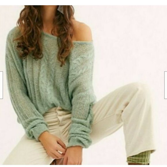 Free People l Angel Soft Pullover in Mint - Picture 15 of 15